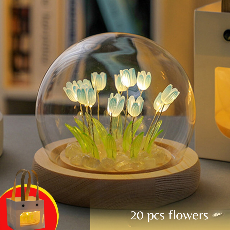 DIY tulip lamp – Soft floral light