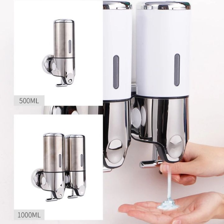2-in-1 wall-mounted dispenser for an organized bathroom