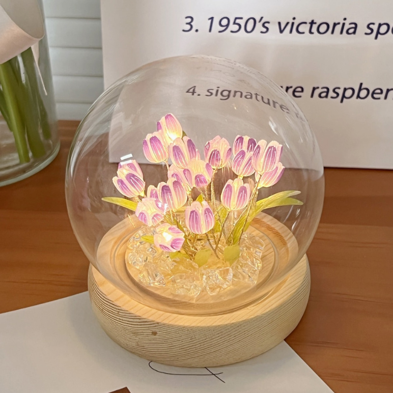DIY tulip lamp – Soft floral light