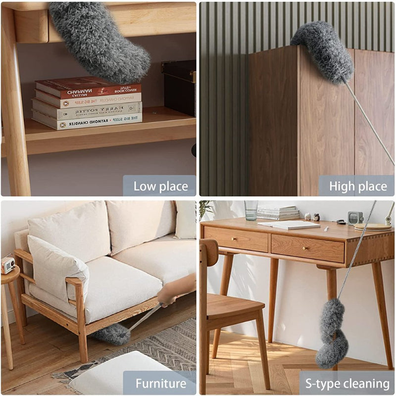 Limpie alto y lejos, más polvo fuera de alcance