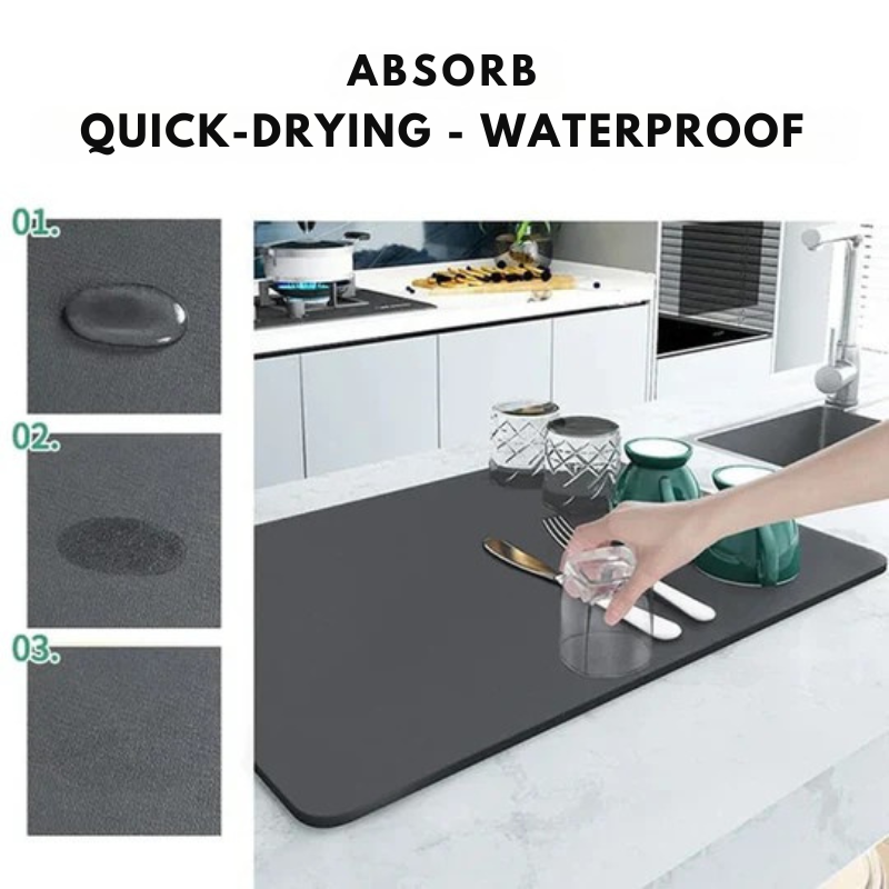 Alfombra de Drenaje Súper Absorbente: Cocina Limpia y Seca