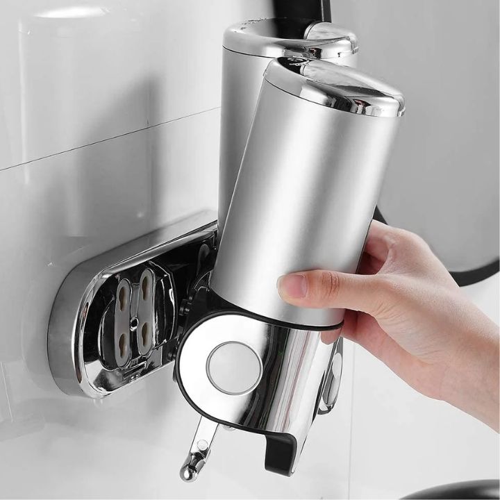 2-in-1 wall-mounted dispenser for an organized bathroom