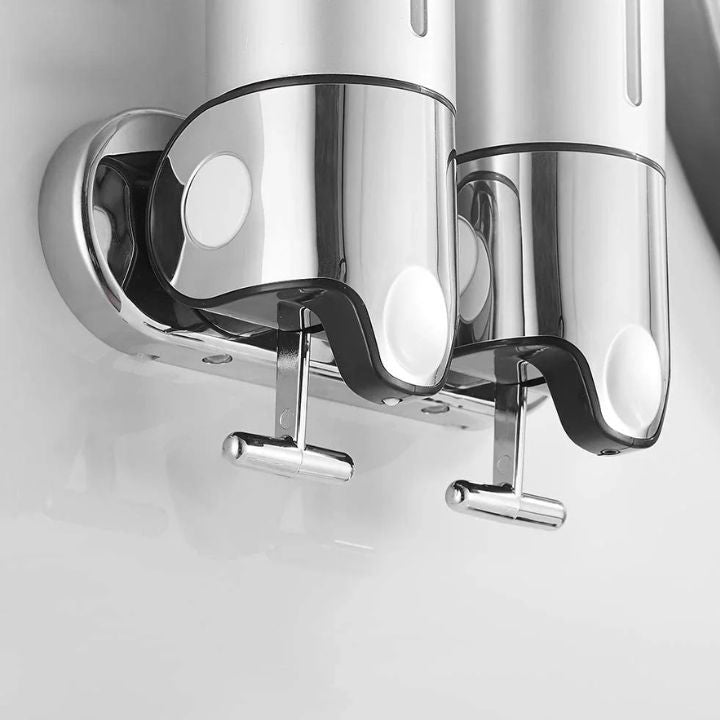 2-in-1 wall-mounted dispenser for an organized bathroom