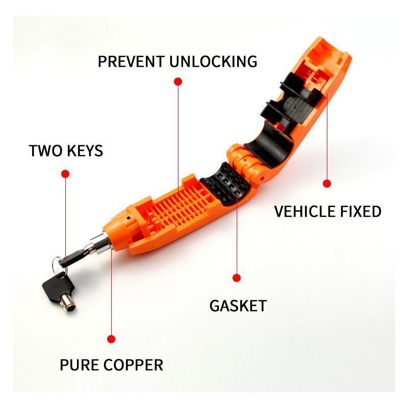 Express anti-theft lock for motorcycle and scooter handlebars