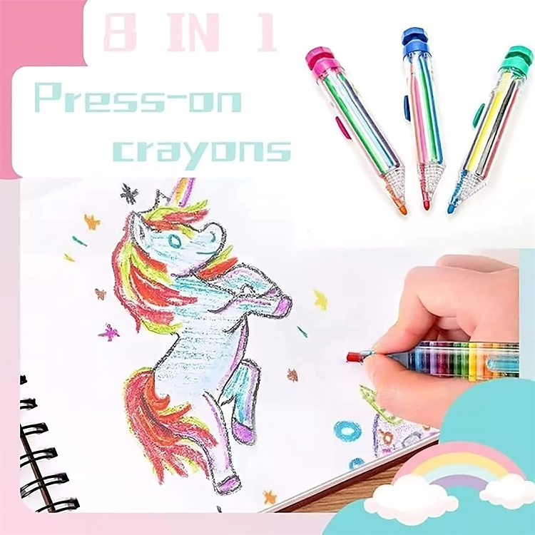 Bolígrafo 8 colores en 1 – Dibujo creativo instantáneo (x2)