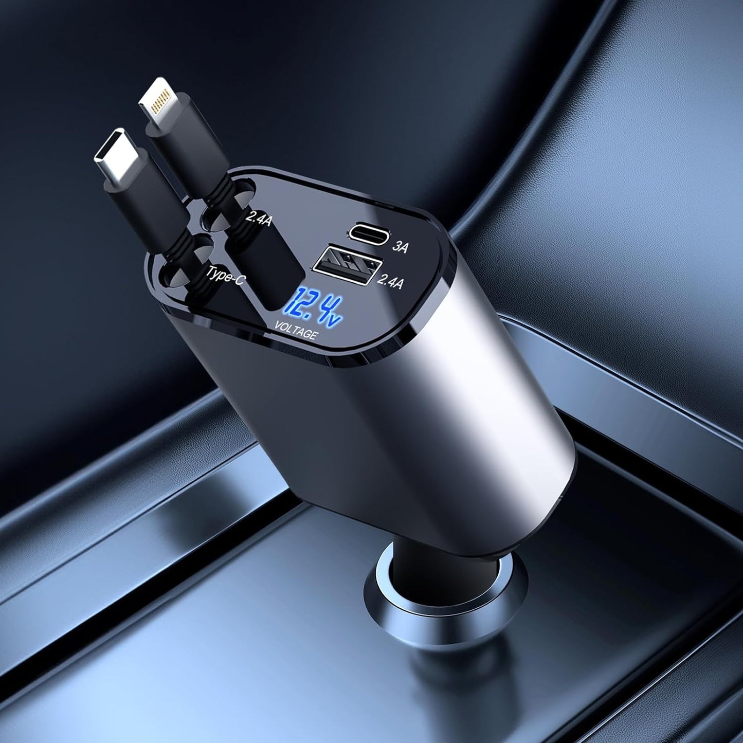Rýchlonabíjačka do auta s dvojitým inteligentným USB portom 4 v 1