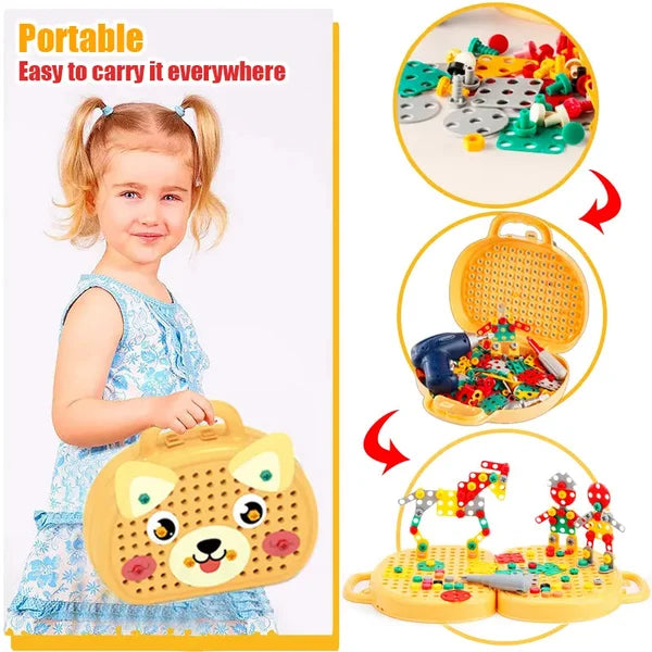 Jeu de construction éducatif avec perceuse incluse