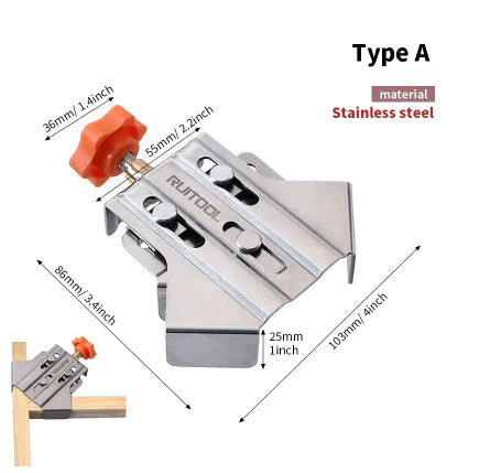 Pince d’angle 90° pour assemblages bois précis
