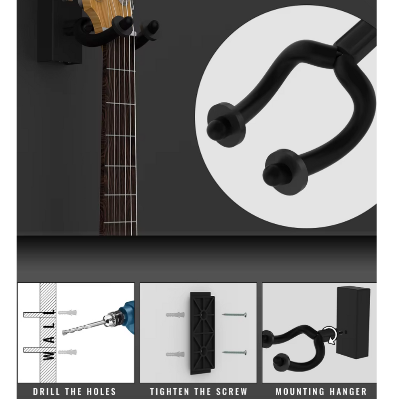 Suporte de parede LED para guitarra – Ilumine o seu instrumento