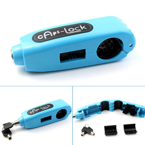 Express anti-theft lock for motorcycle and scooter handlebars