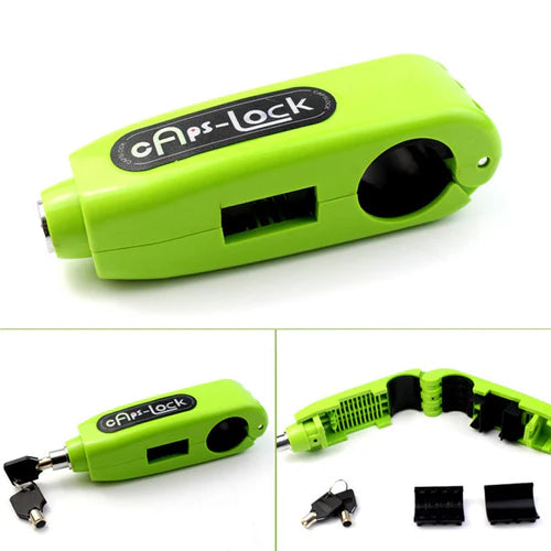 Express anti-theft lock for motorcycle and scooter handlebars