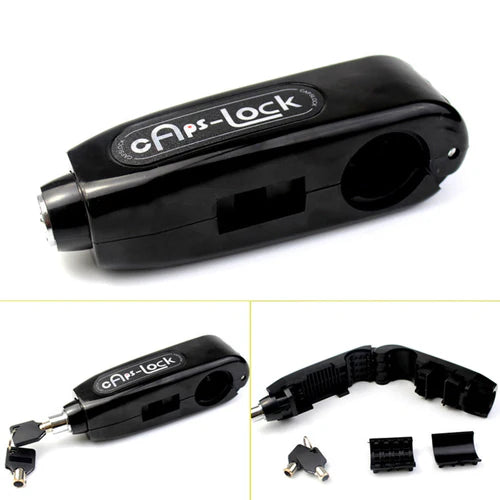 Express anti-theft lock for motorcycle and scooter handlebars