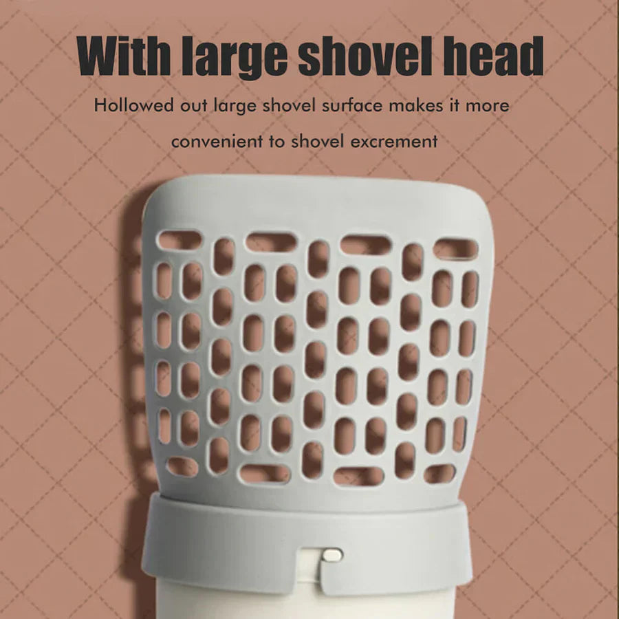 Praktická lopatka na podstielku so zabudovanými taškami