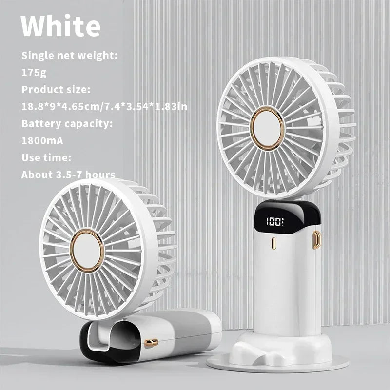 Mini výkonný ventilátor s inteligentním LED displejem