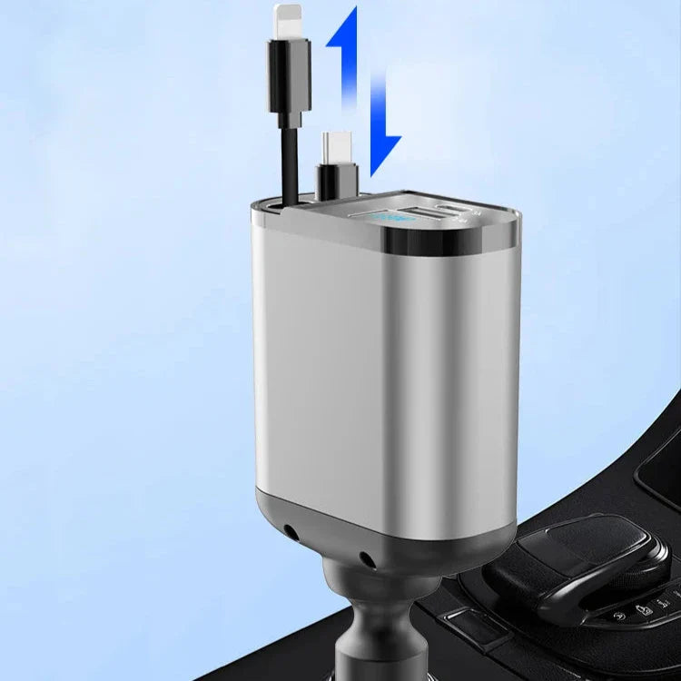 Rýchlonabíjačka do auta s dvojitým inteligentným USB portom 4 v 1