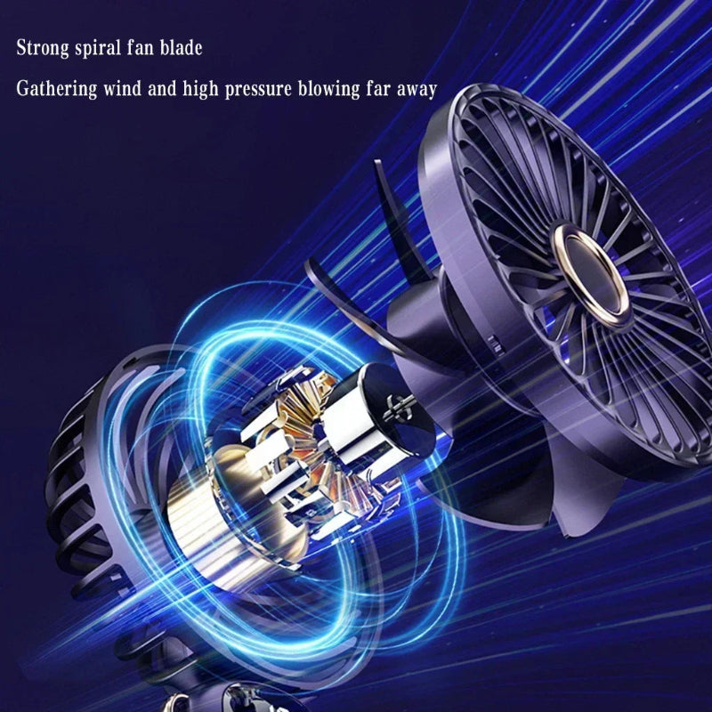 Mini výkonný ventilátor s inteligentním LED displejem