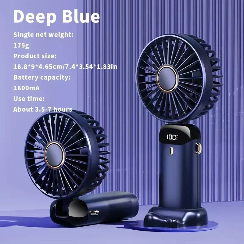 Mini výkonný ventilátor s inteligentním LED displejem