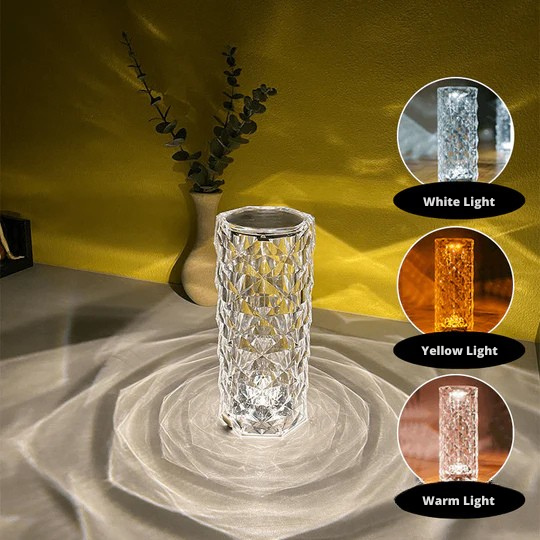 Dekorativ LED-lampe i krystallstil