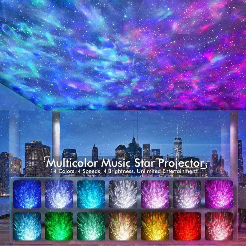 Projecteur galaxie avec musique et télécommande