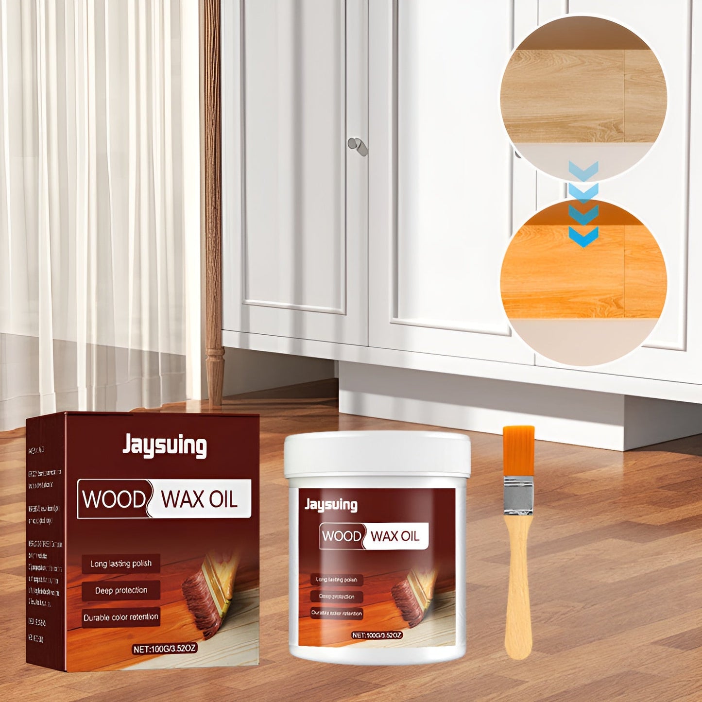 Naturlig tre rengjøringsmiddel – Skinne og beskyttede gulv