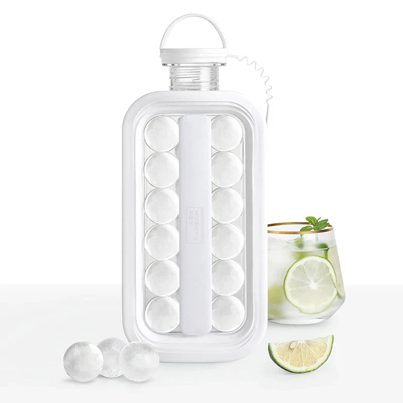 Botella 2 en 1 con molde para cubitos de hielo integrado