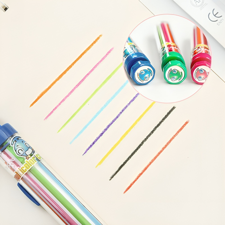 Bolígrafo 8 colores en 1 – Dibujo creativo instantáneo (x2)