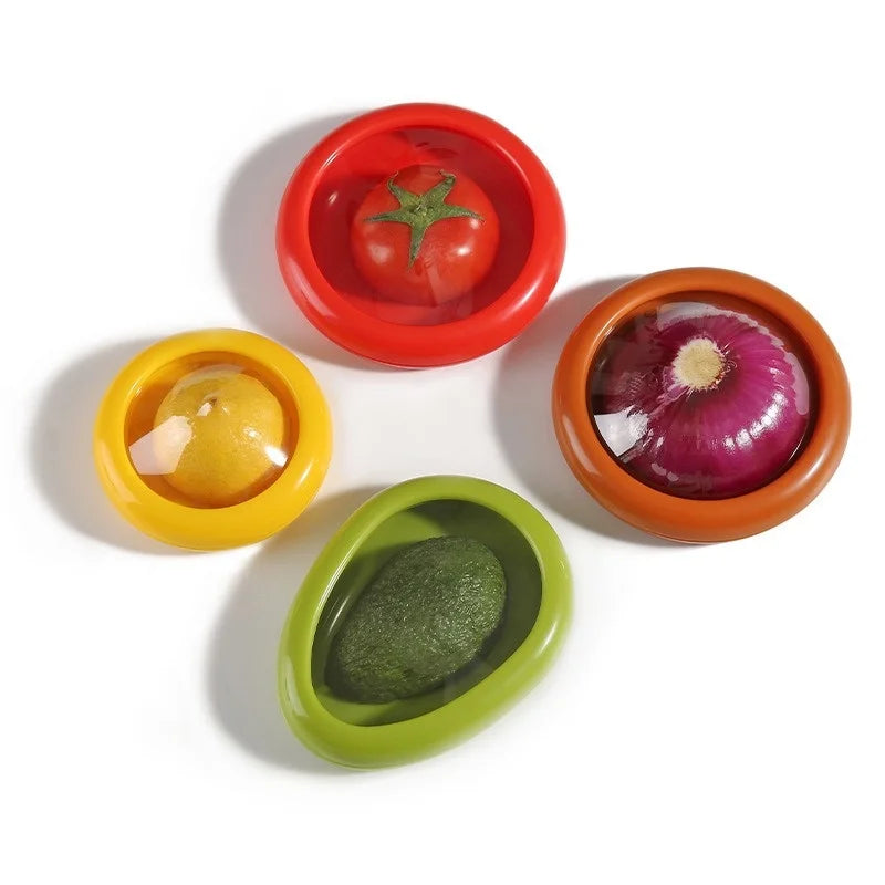 Couvercles réutilisables pour fruits et légumes coupés