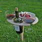 Mesa portátil para vino y aperitivos perfectos 