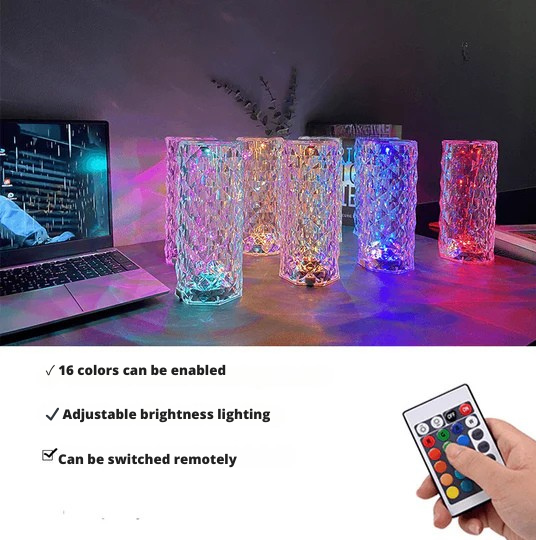 Lampe LED décorative en cristal
