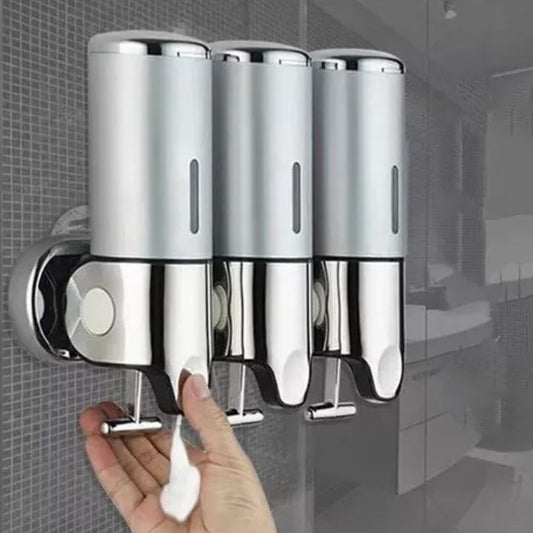 Distribuidor de pared 2-en-1 para baño ordenado
