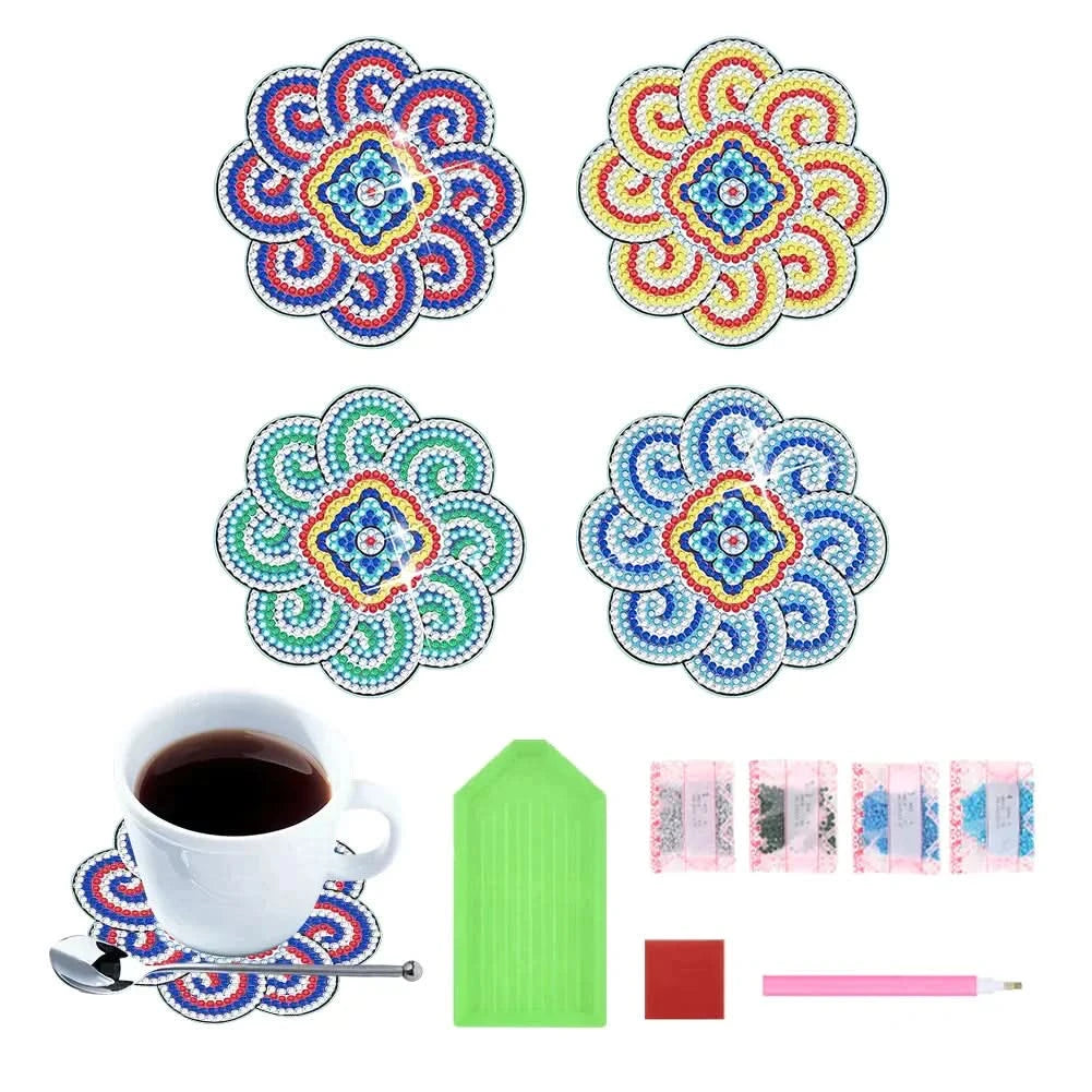 Sada podtácků DIY s kamínky 