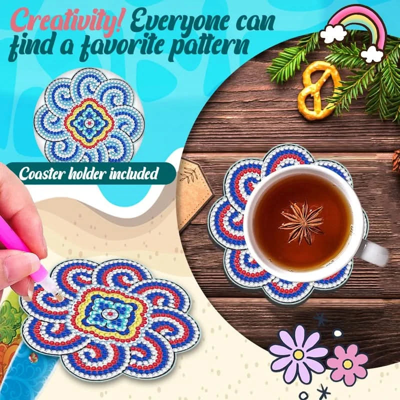 Sada podtácků DIY s kamínky 