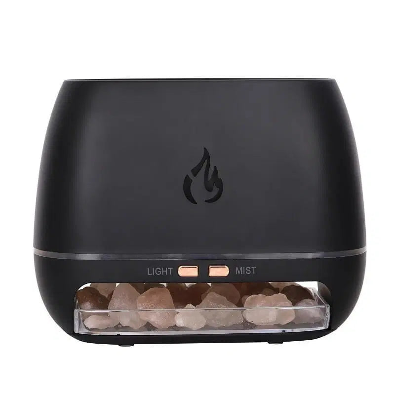 Ambianță relaxantă cu efect de foc și ceață liniștitoare 