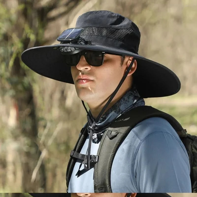 Cappello con ventilatore solare integrato 