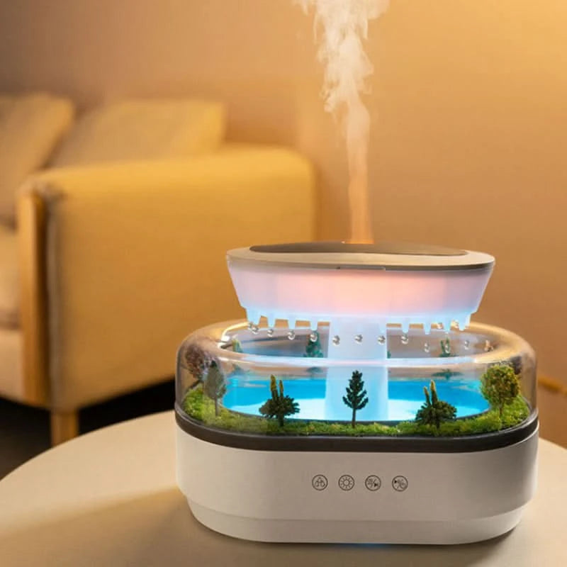 Regen-effect diffuser - geluid, nevel & sfeerverlichting 