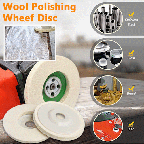 Poleringsskive i ull for speilfinish (x3) 