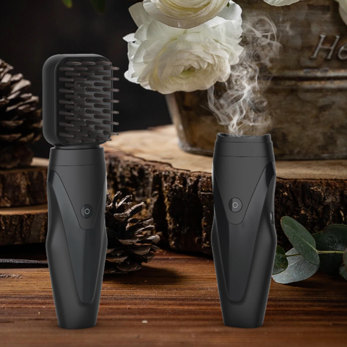 Cepillo de vapor calentado para un cabello liso perfecto 