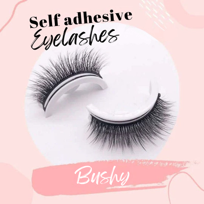 Self-adhesive false eyelashes for quick application 