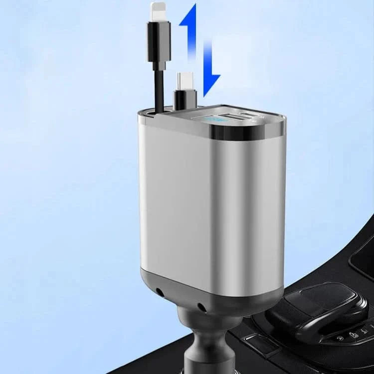 Caricatore per auto rapido con doppia porta USB intelligente 4-in-1 