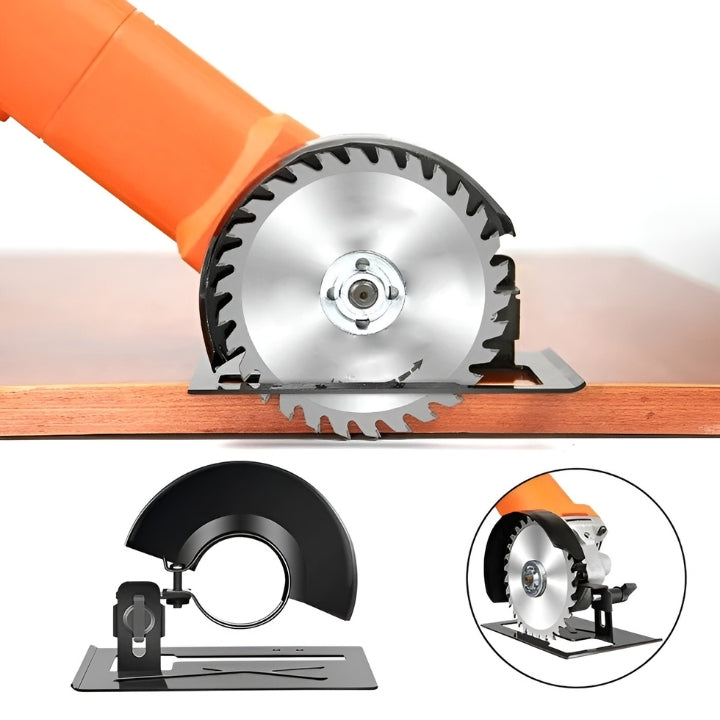 Adjustable angle grinder support for maximum safety 