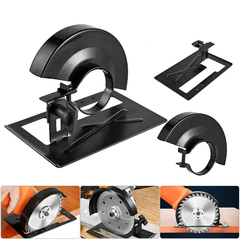 Adjustable angle grinder support for maximum safety 