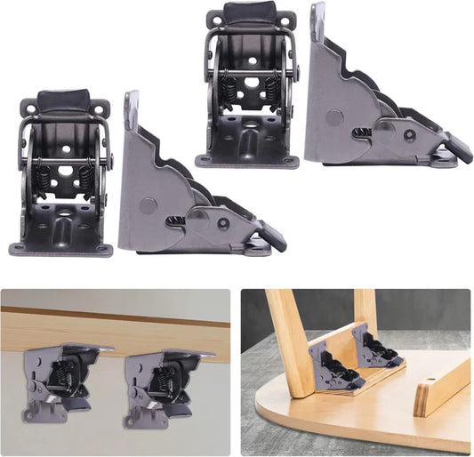 Bisagras de muebles de acero plegables autoblocantes a 90 grados (x2)