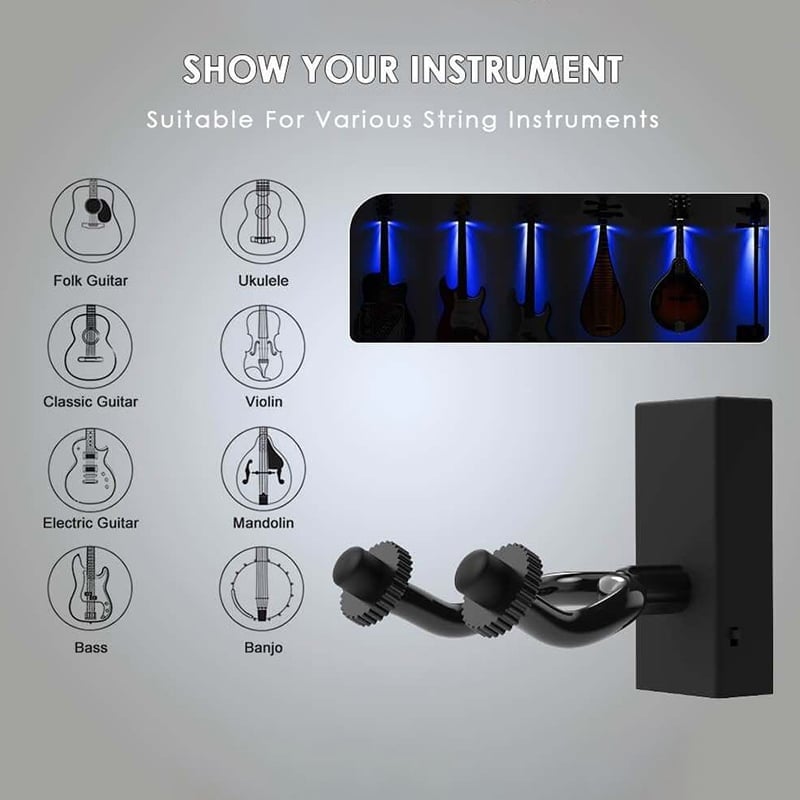 Support mural LED pour guitare – Éclairez votre instrument