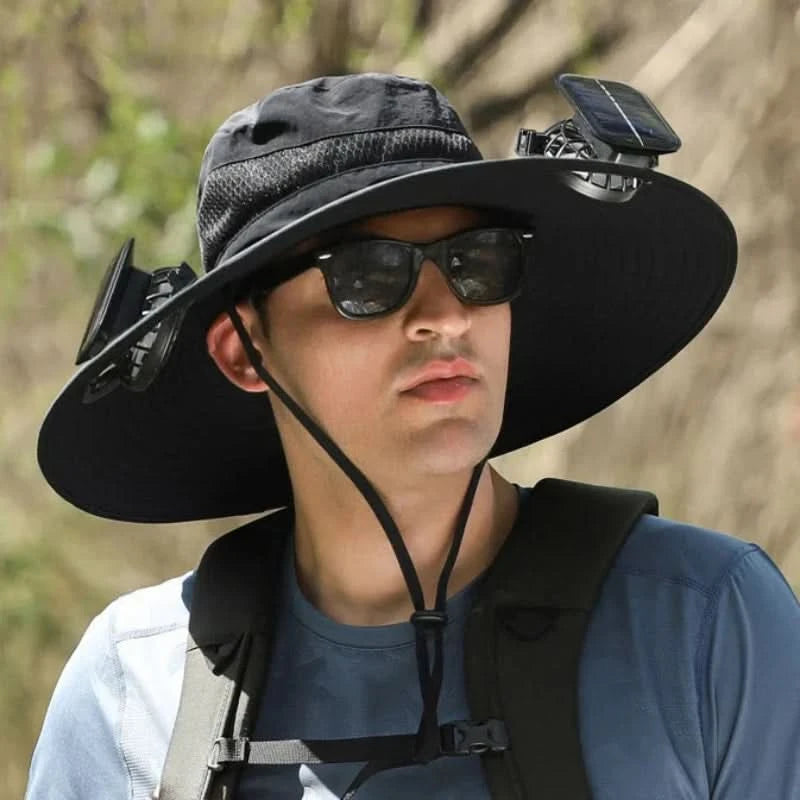 Cappello con ventilatore solare integrato 