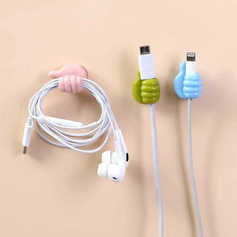 Clever hooks for cables, brushes, earphones, and more (x10) 