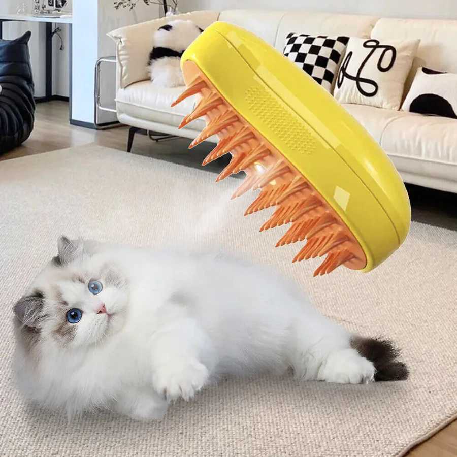 Cepillo de vapor multifuncional para un aseo perfecto de su mascota 